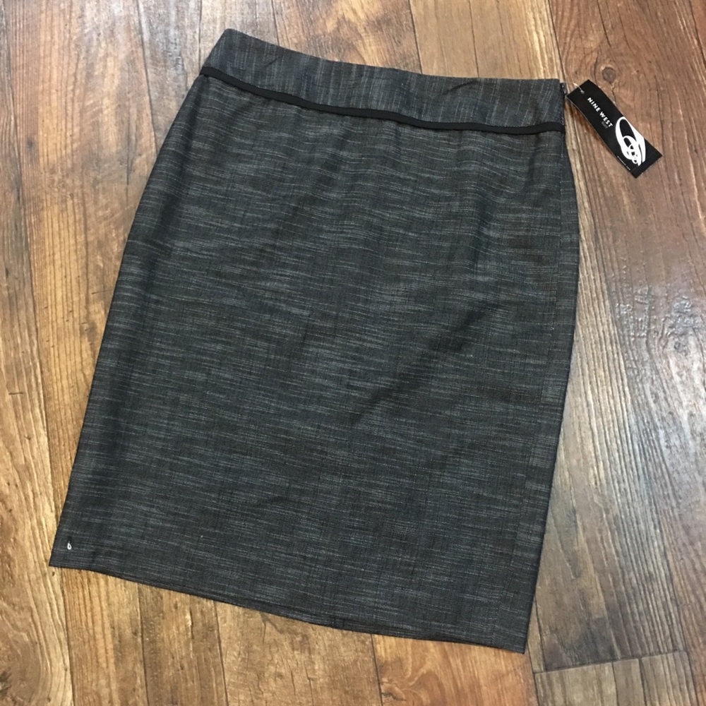 Nine West New Romantics Skirt Black Multi Size 6